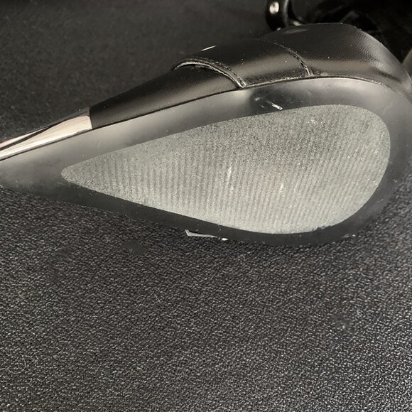 Steve Madden "Bex" Black Buckle Strap Pointed Cap Toe Stiletto Heels Size: 10M - Picture 6 of 10